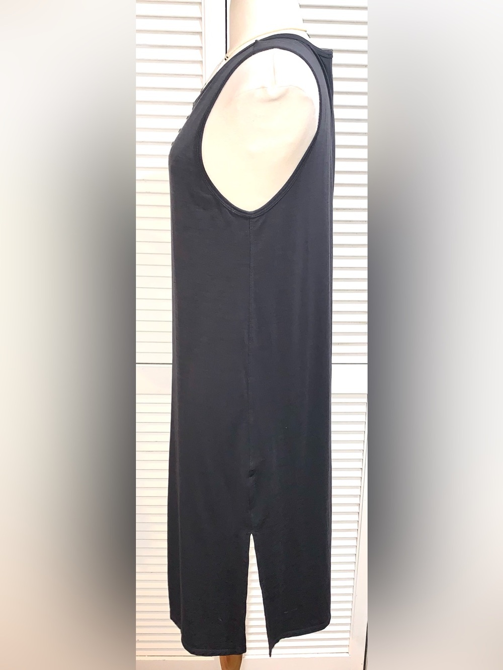 Unbound Merino Travel Midi Dress dark gray minimalist women’s Large - Picture 6 of 9